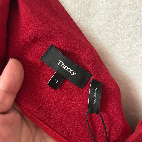 NWT. Red Theory one shoulder dress. Size 12. - Picture 2 of 6